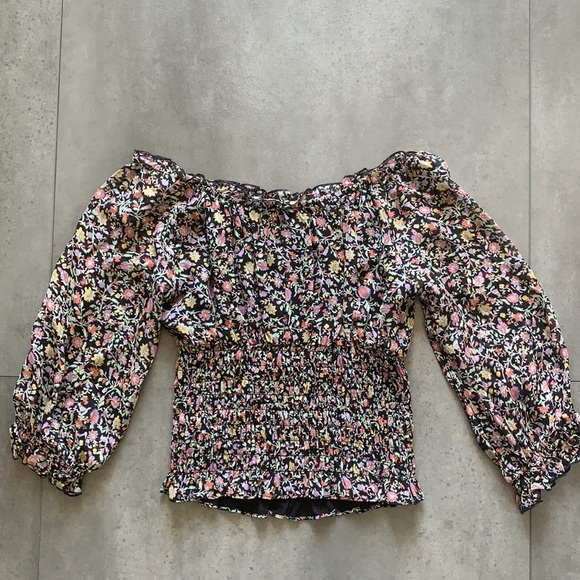 Anthro Viscose Floral Off The Shoulder Top--XS - Picture 5 of 11
